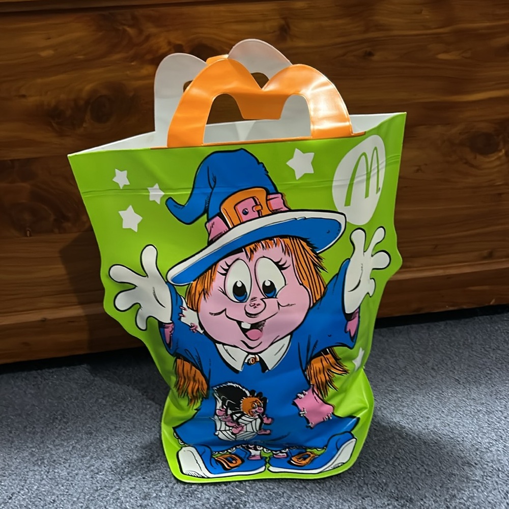 Colorful Halloween 1990 McDonalds Trick-or-Treat Bag. Glows! Clean. Never used. - Picture 4 of 5